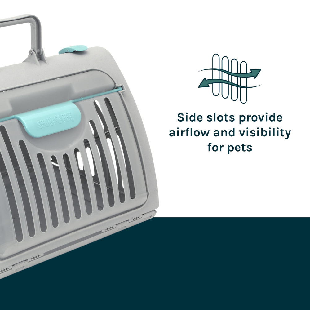 SportPet Designs transporteur plié à plat pour rangement compact et gain de place