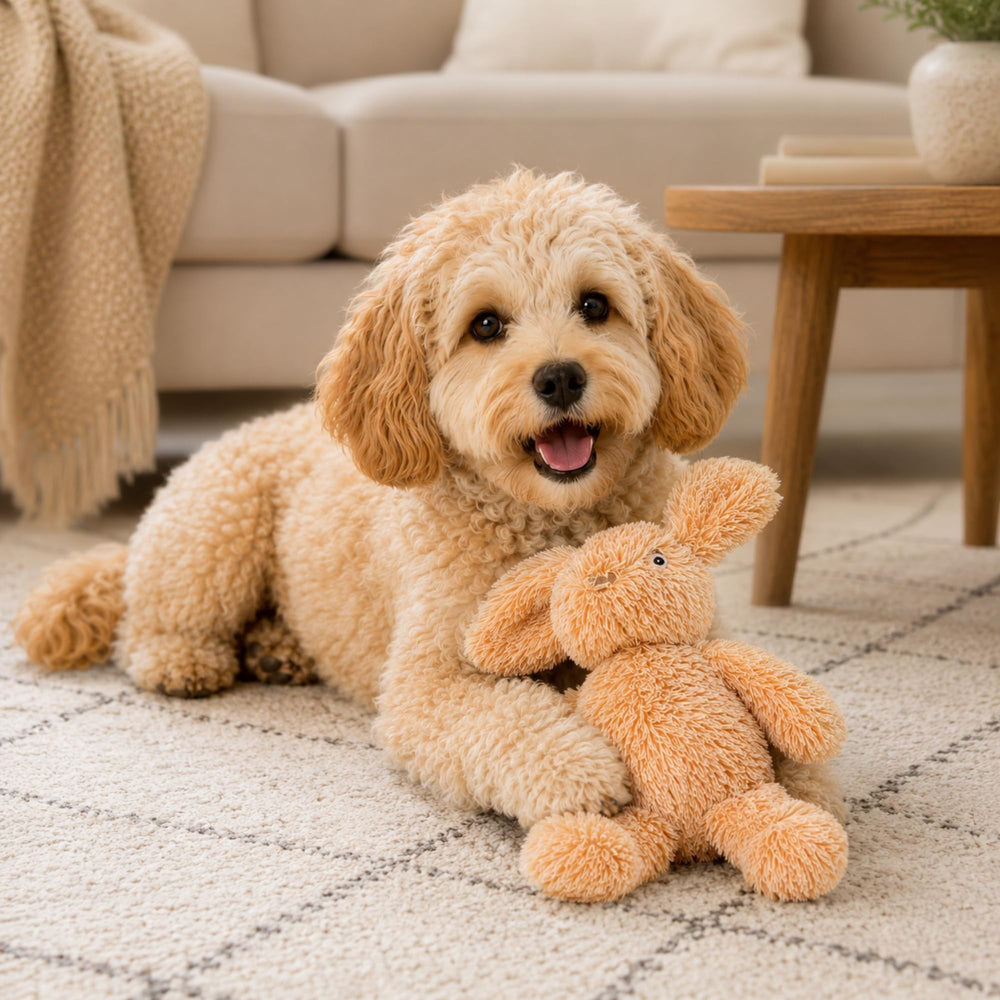 SPOT peluche à côté d'une règle montrant longueur 33 cm
