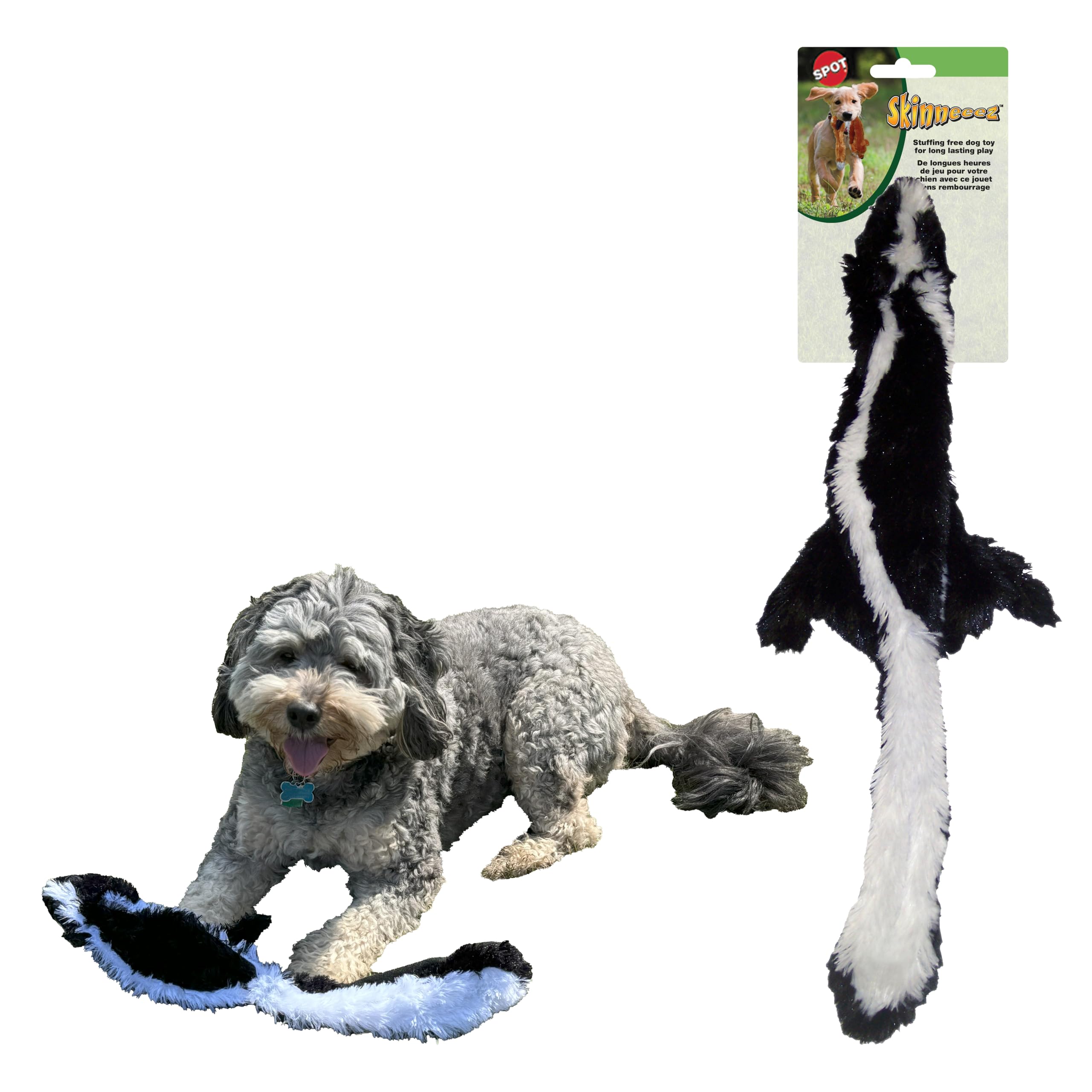 SPOT Skinneeez Skunk vue avant montrant design réaliste et attrait visuel
