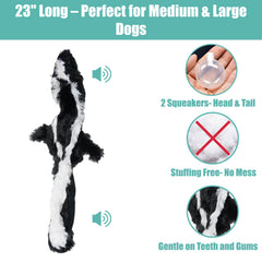 SPOT Skinneeez Skunk gros plan tête montrant couineur et stimulation sonore