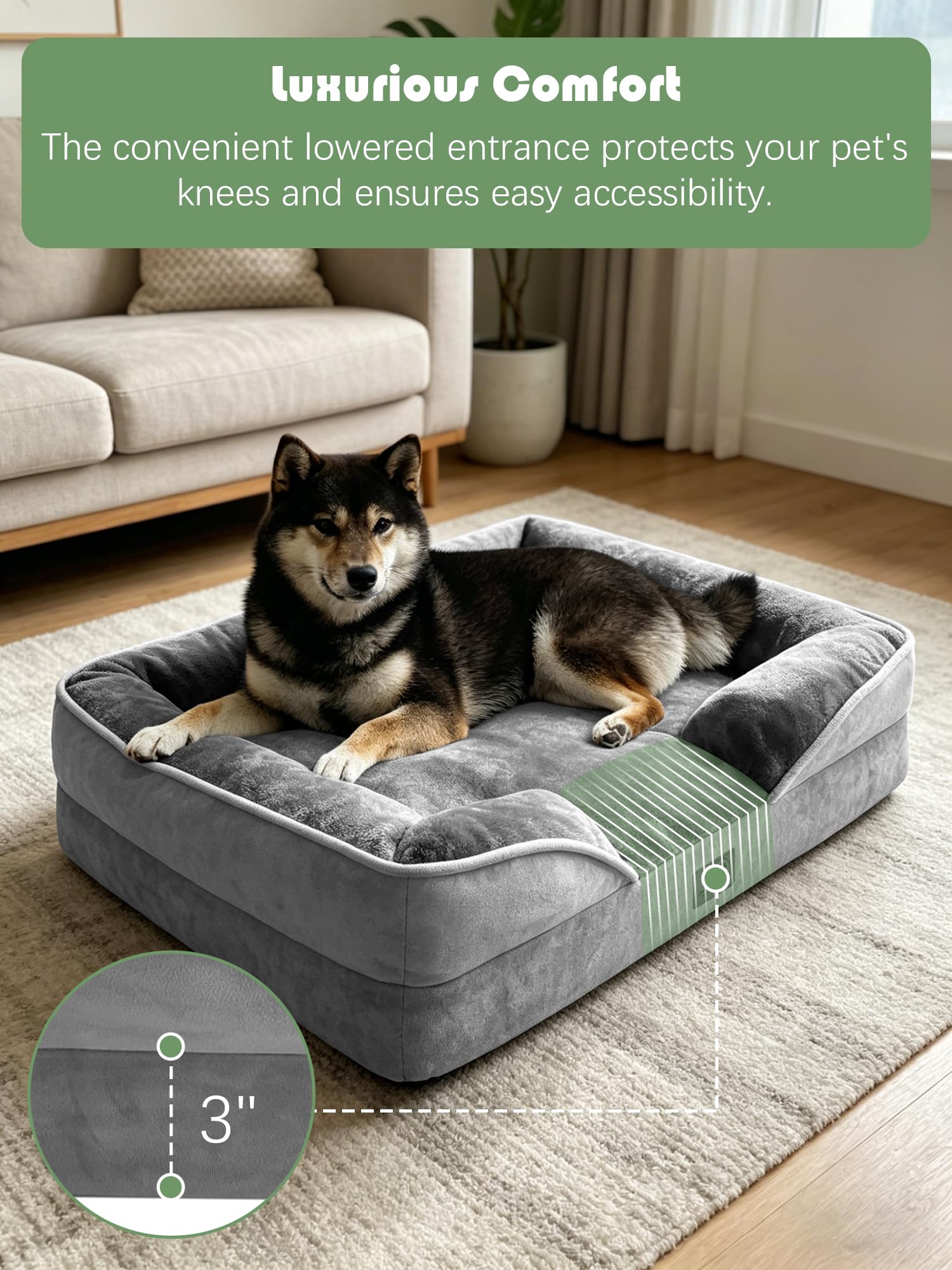 Spotted Play zoom sur le bolster rembourré pour appui tête et sécurité
