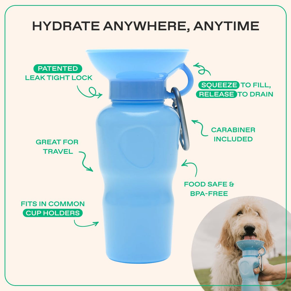 Springland Pets profil de la bouteille montrant l'ergonomie et la poignée