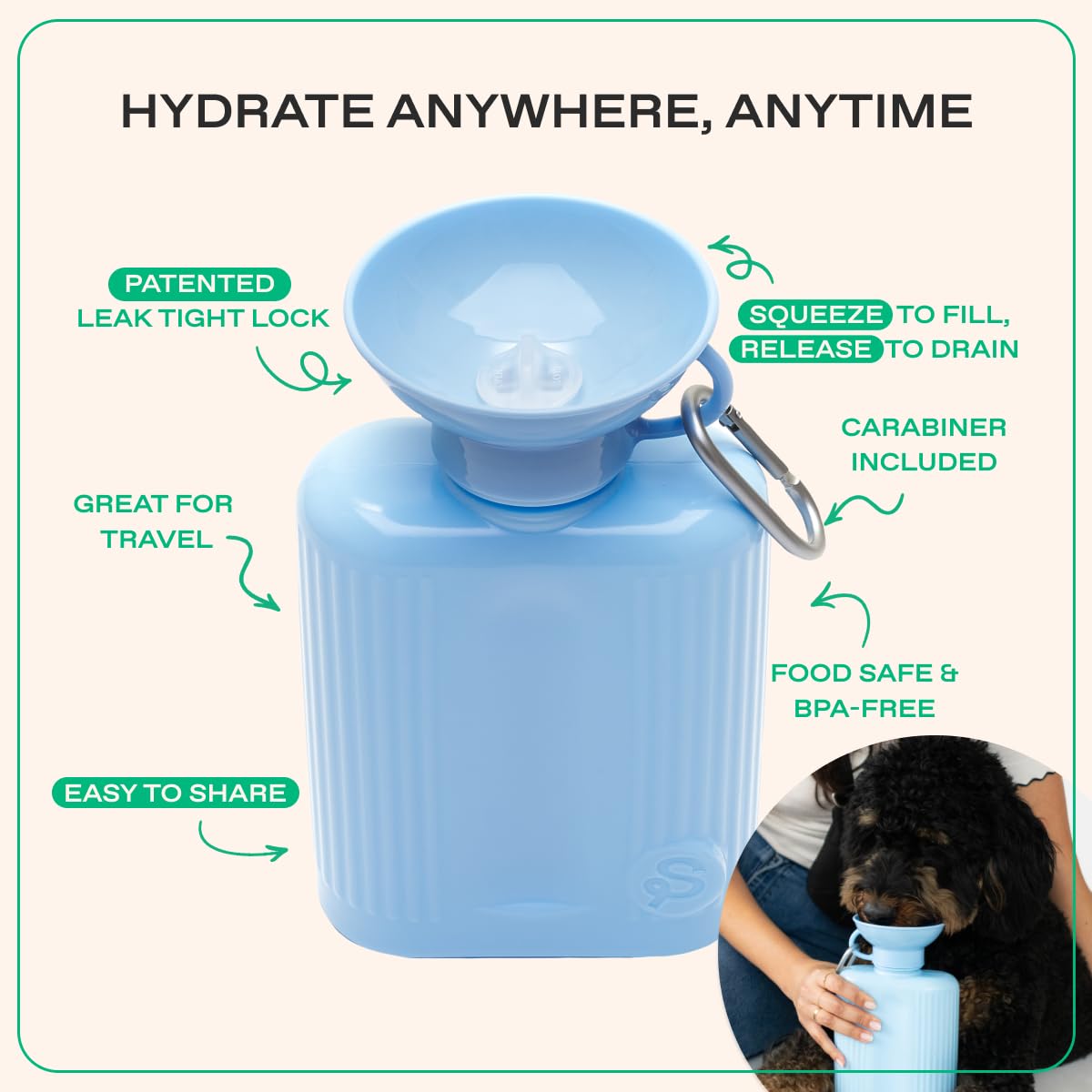 Springland Pets détail de la valve anti-fuite offrant transport sûr