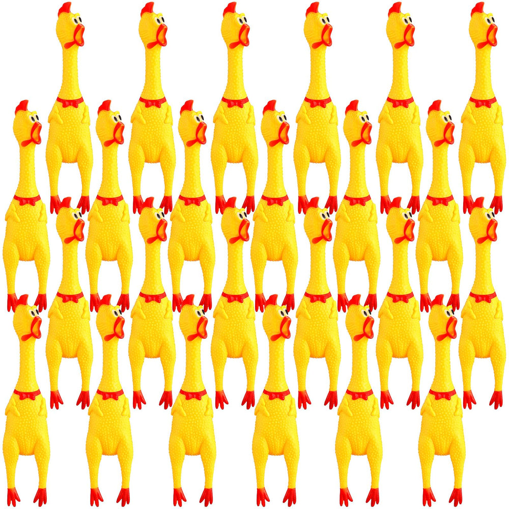 Sratte poulet caoutchouc face emballé montre contenu pratique