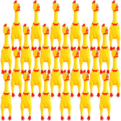 Sratte poulet caoutchouc face emballé montre contenu pratique