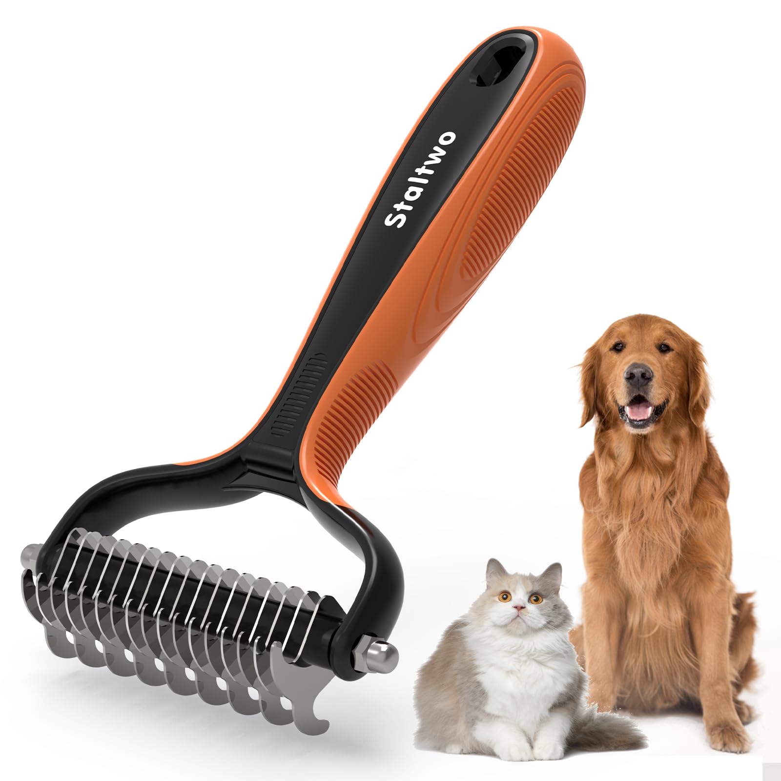STALTWO face avant de la brosse montrant doubleface, efficacité de toilettage