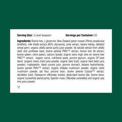 Standard Process poudre Canine Dermal Support gros plan montrant texture fine utile