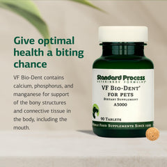 Étiquette Standard Process VF Bio-Dent lisible indiquant ingrédients et avantages