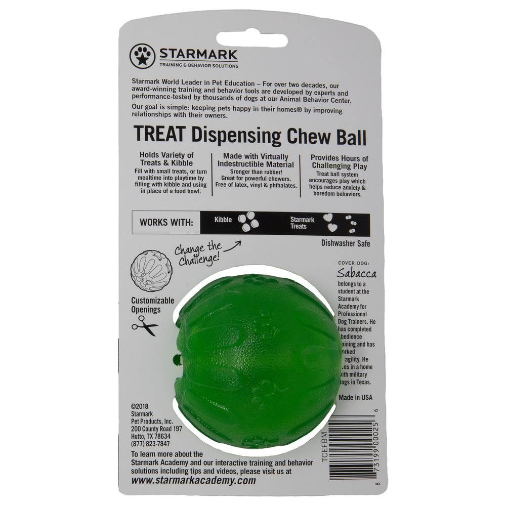 Starmark balle ouverte remplie de croquettes pour stimulation alimentaire