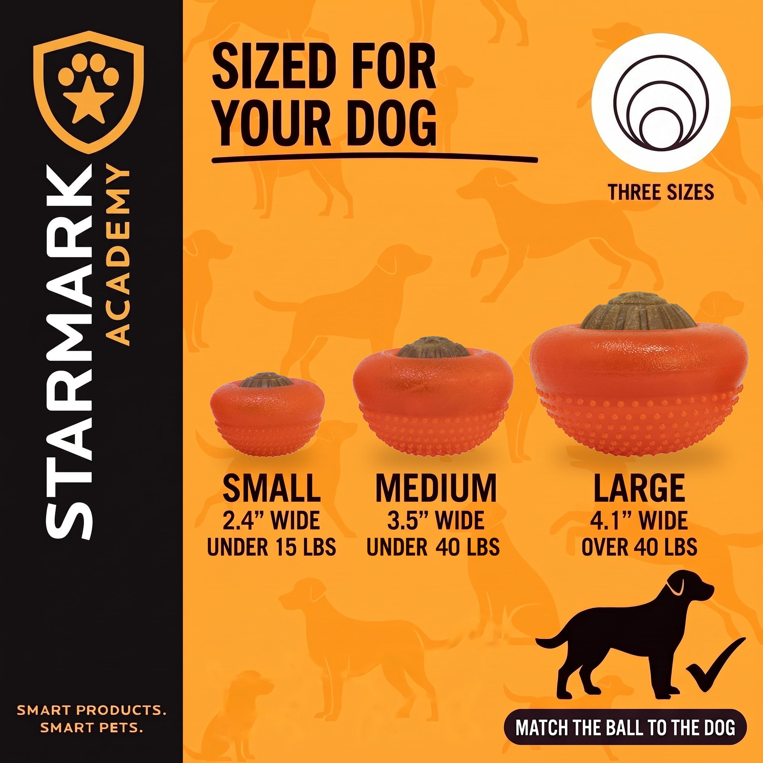 Starmark chien jouant avec la bento ball pour activité mentale