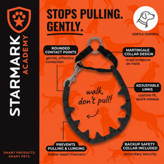 Starmark collier gros plan sur les maillons réglables pour ajustement précis