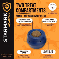 Starmark jouet en usage par un chiot pour stimulation et jeu