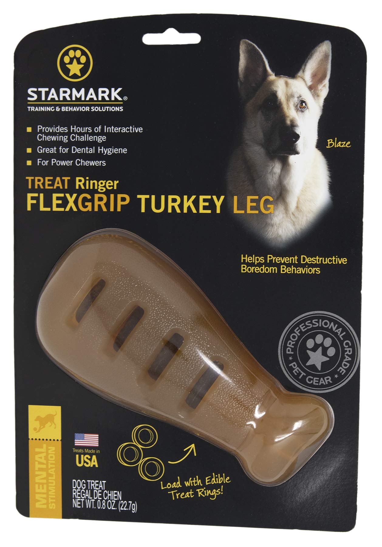 Starmark gros plan matière texturée flexible et résistante, sécurité mâchoire renforcée