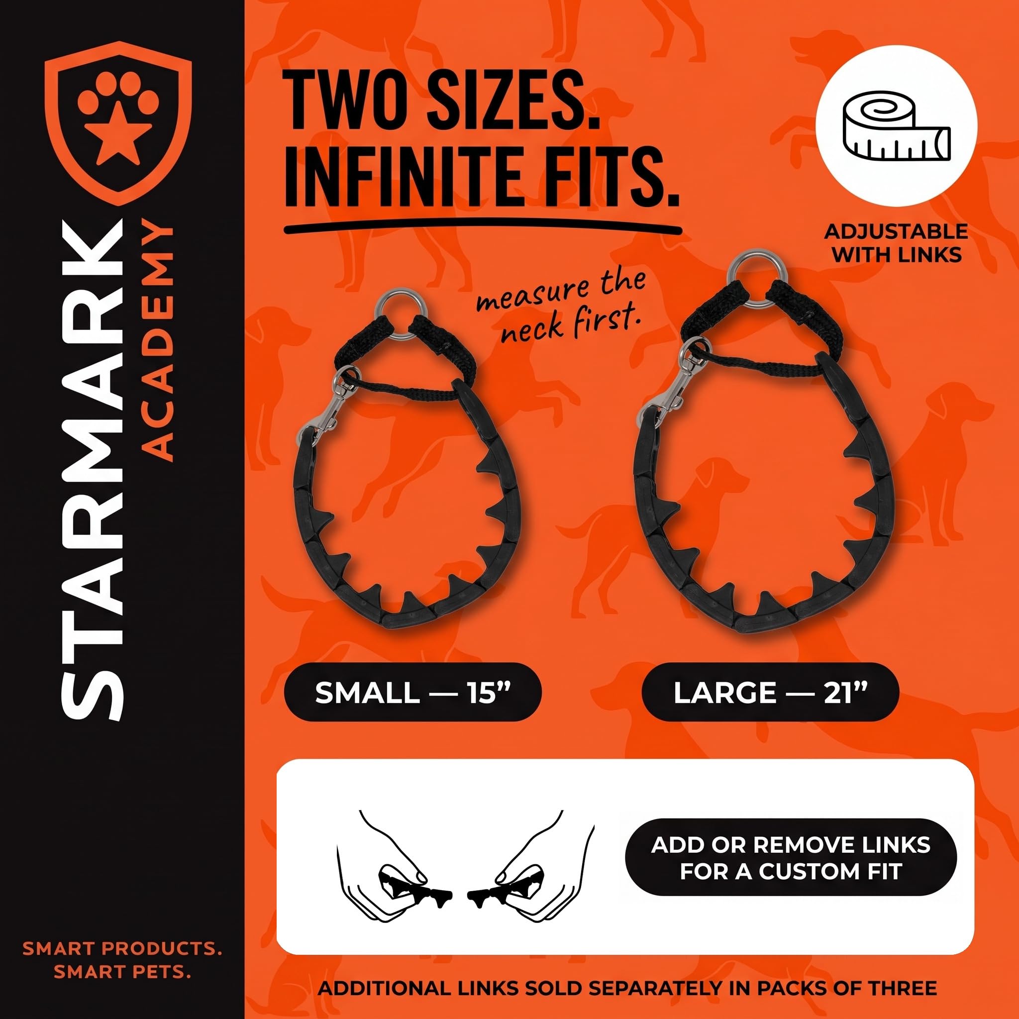 Starmark comparaison taille montrant ajustement précis pour grand chien