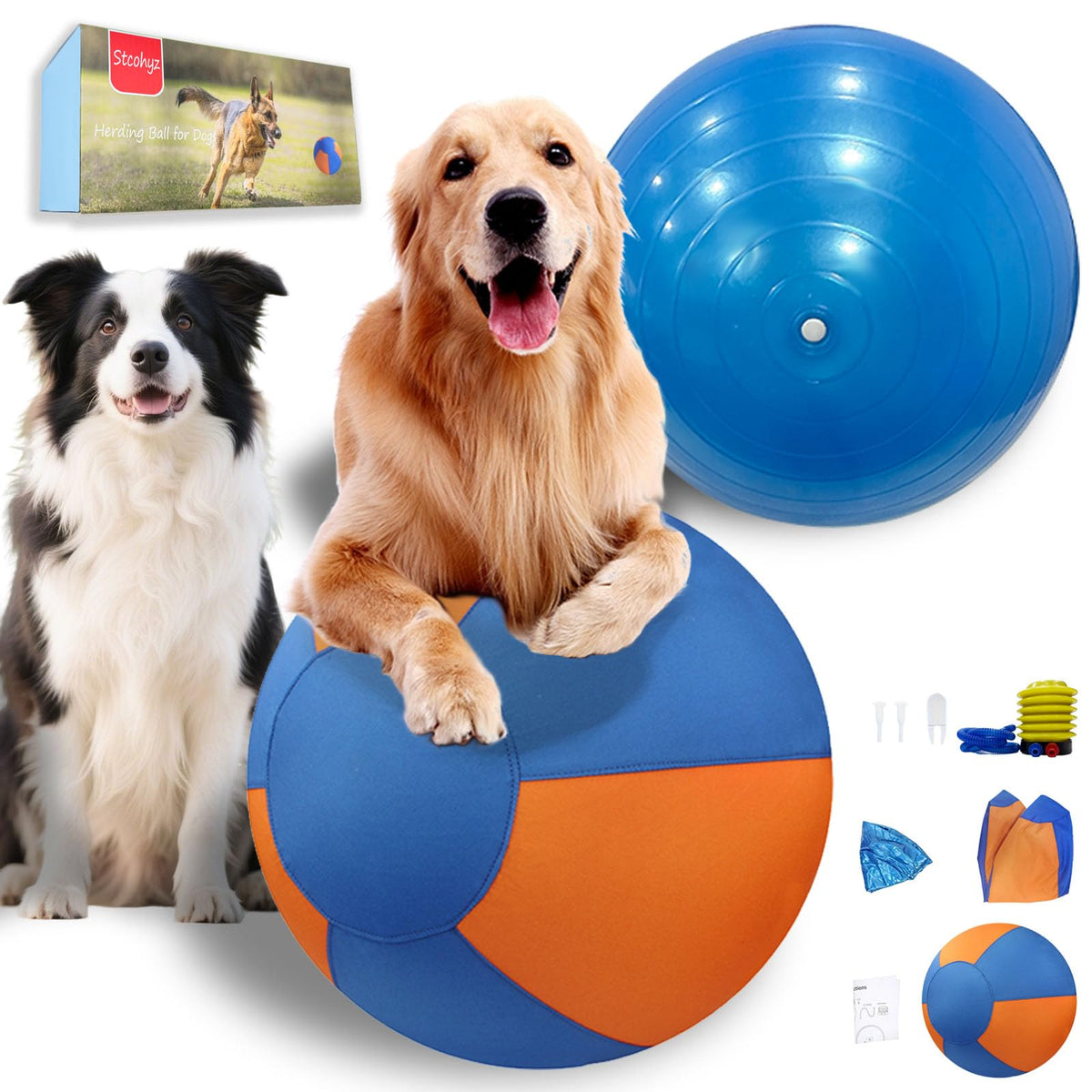 Stcohyz balle entière montrant la forme et la taille, durable pour jeux puissants