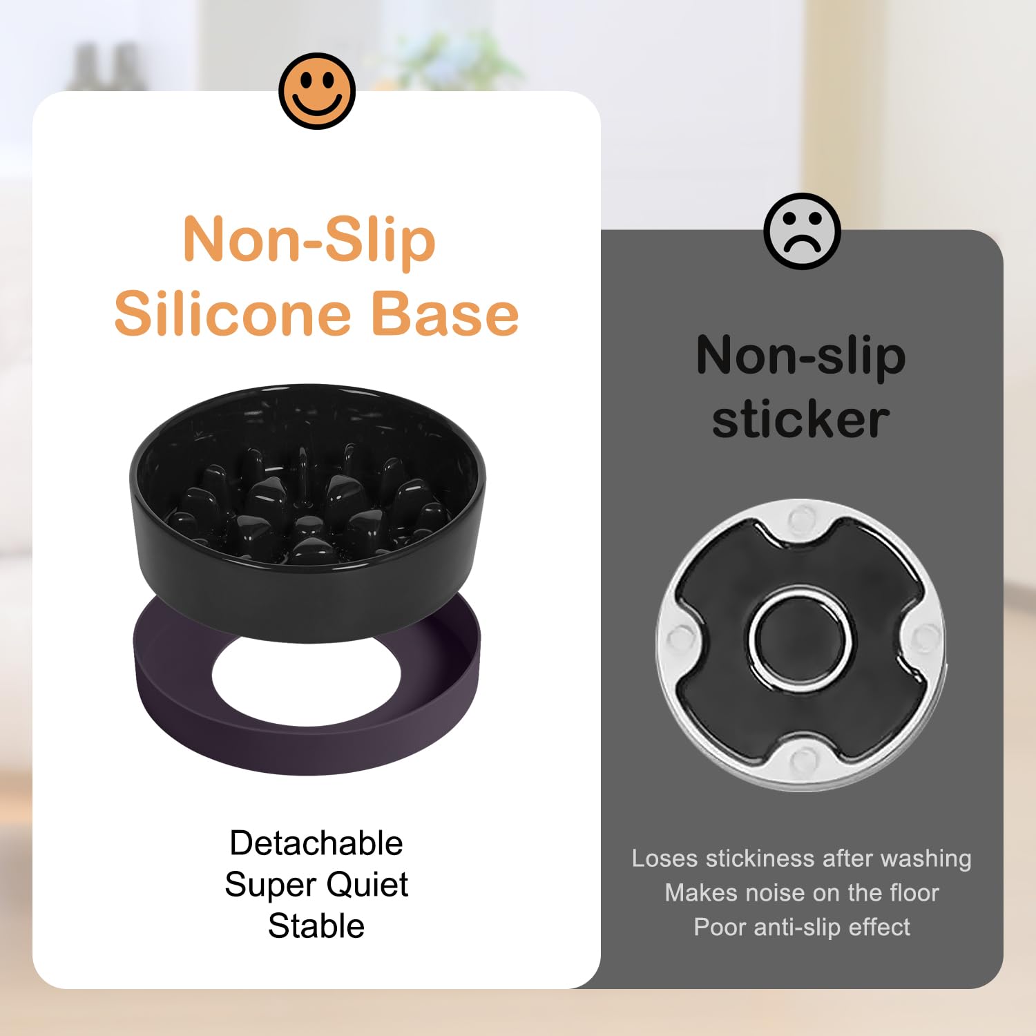 Sted base silicone amovible pour antidérapant et nettoyage simple