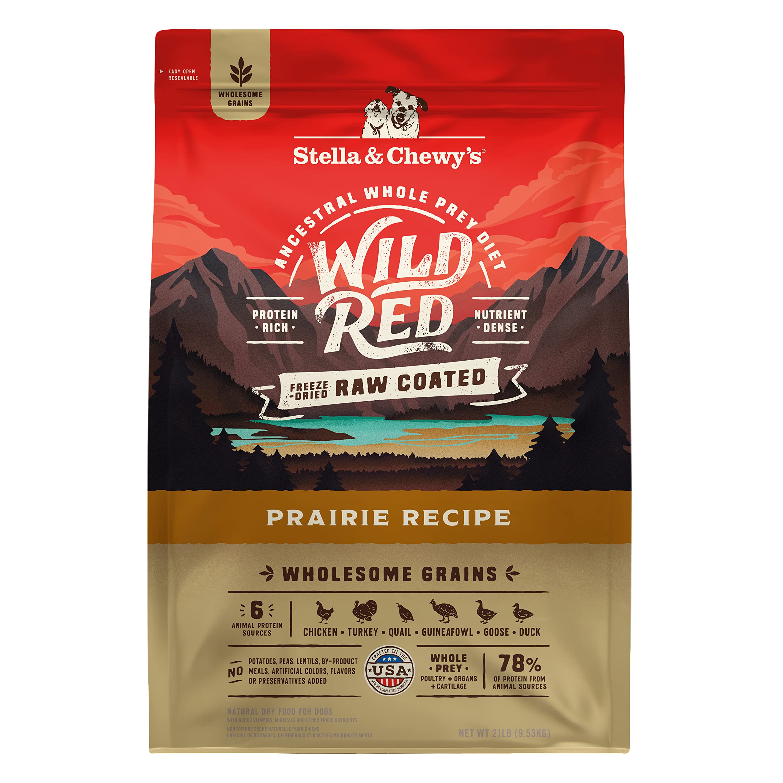 Stella & Chewy's paquet Prairie 21 lb visible, avantage de grande quantité