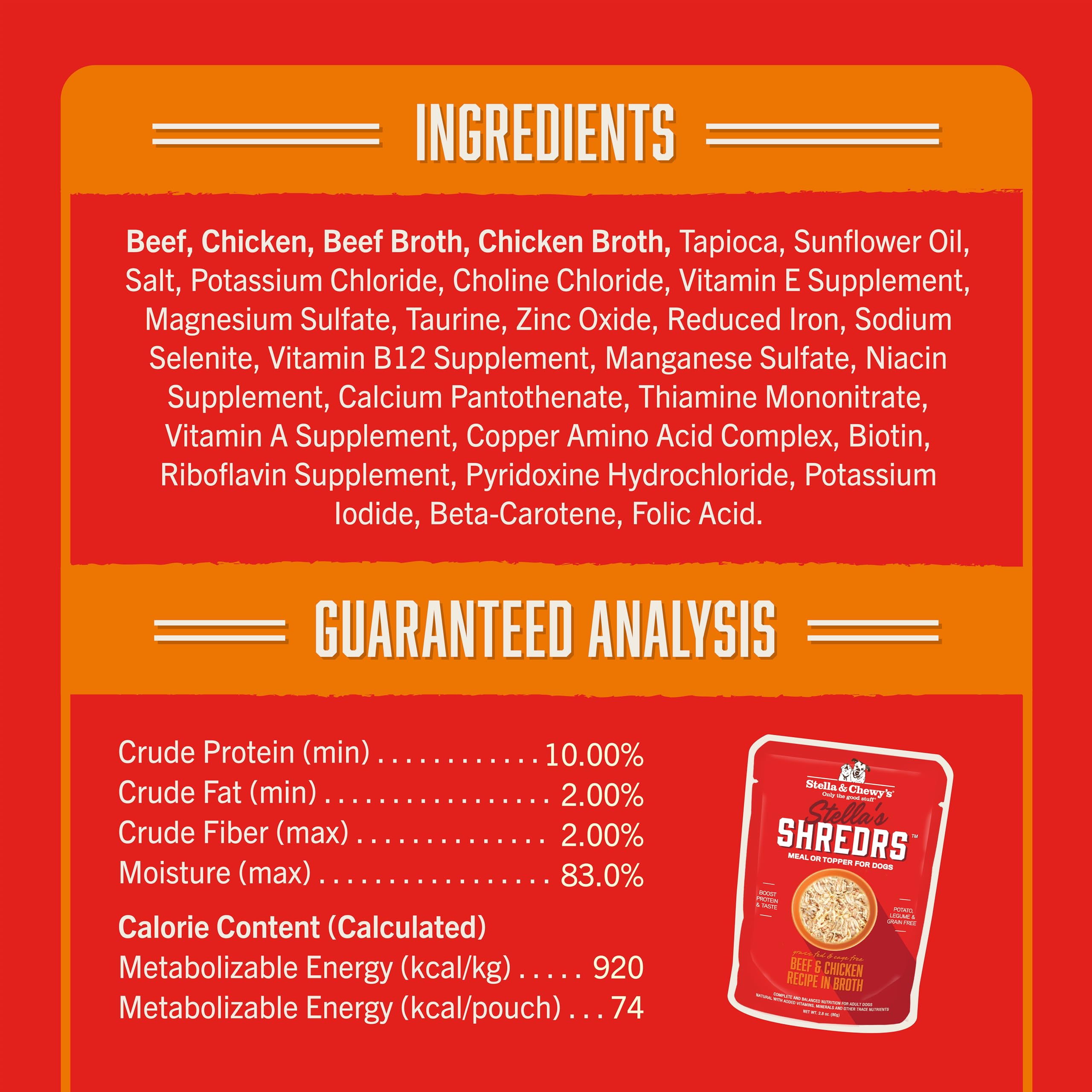 Stella & Chewy's sachet versé sur croquettes pour rehausser goût