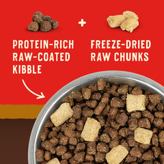 Gros plan sur la texture des croquettes Stella & Chewy's pour meilleure appétence