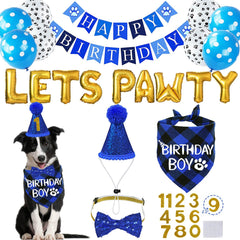 STMK emballage complet montrant kit anniversaire chien bénéfice déco prête