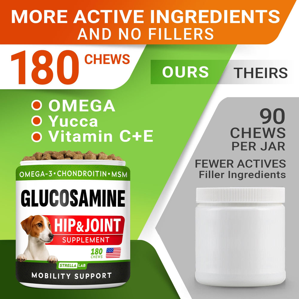 STRELLALAB comparaison de taille du chew pour dosage précis selon poids