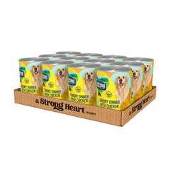 Strongheart boîte face visible montrant l’étiquette et l’avantage d’un grand format