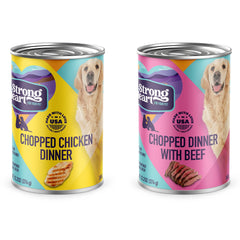 Strongheart ouverture montrant pâtée hachée appétissante pour variété