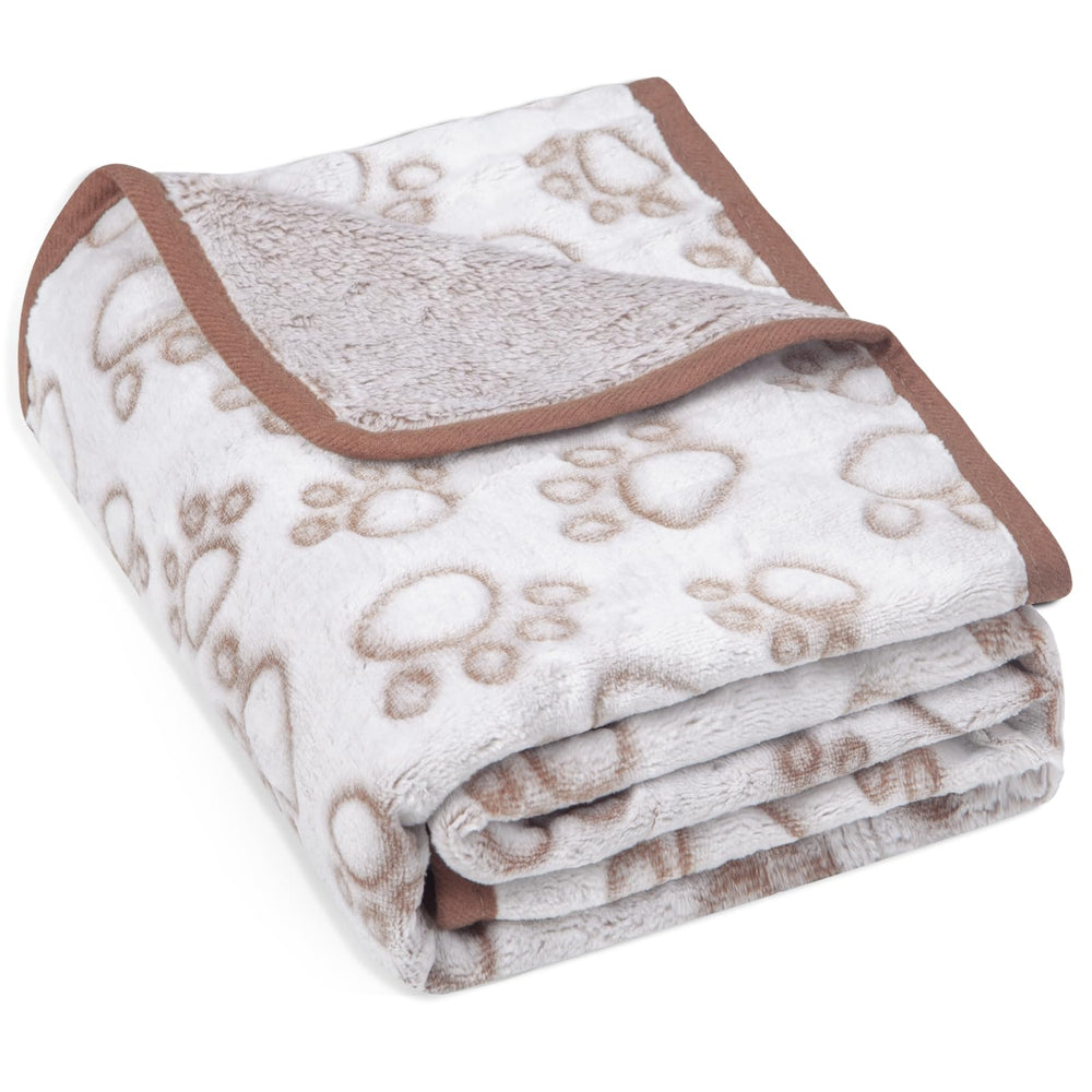 Stuffed couverture face imprimée pattes, confort visible et attrayant