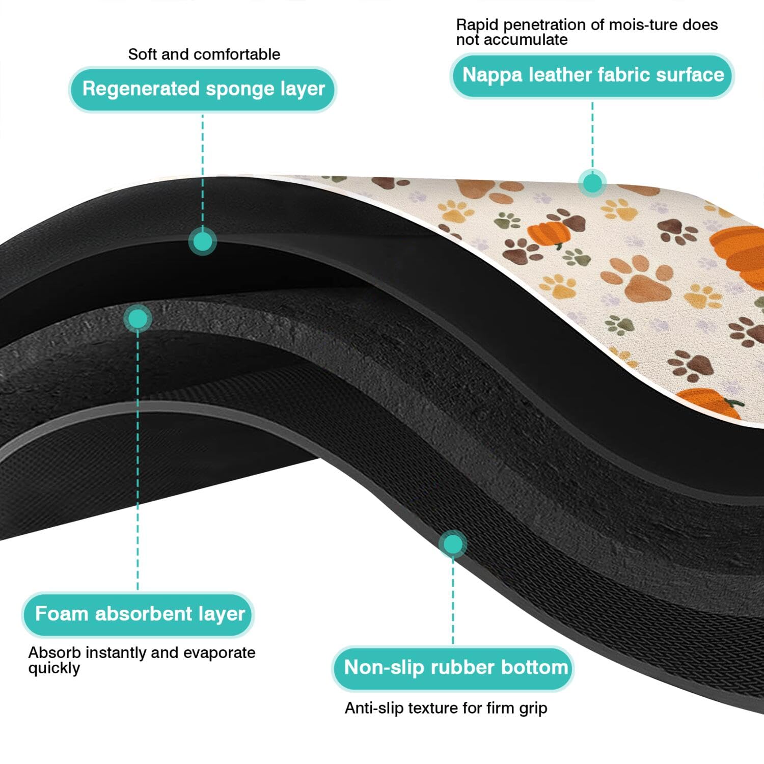 Stunnoosy tapis taille 12x20 près d'une assiette pour échelle