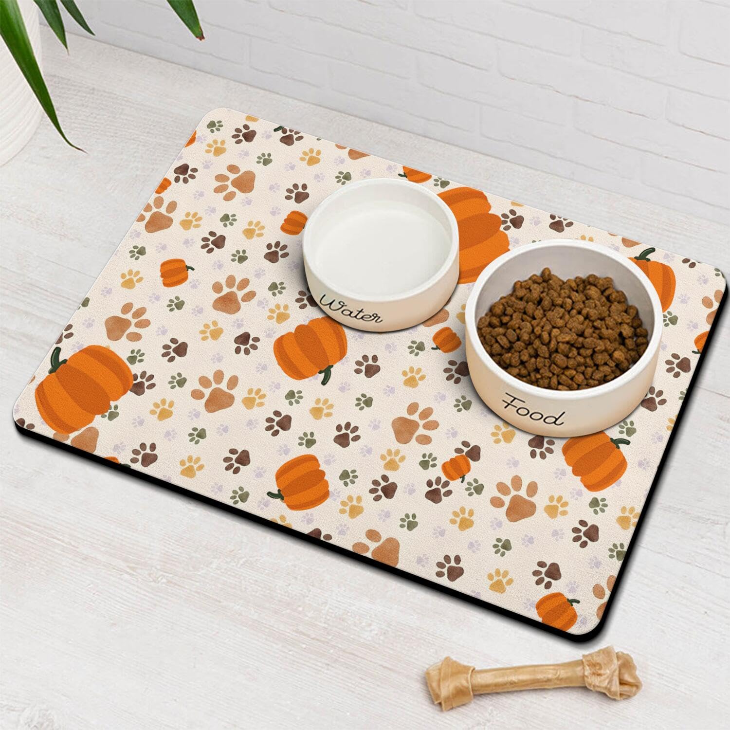 Stunnoosy tapis face avant motif citrouille protégeant le sol