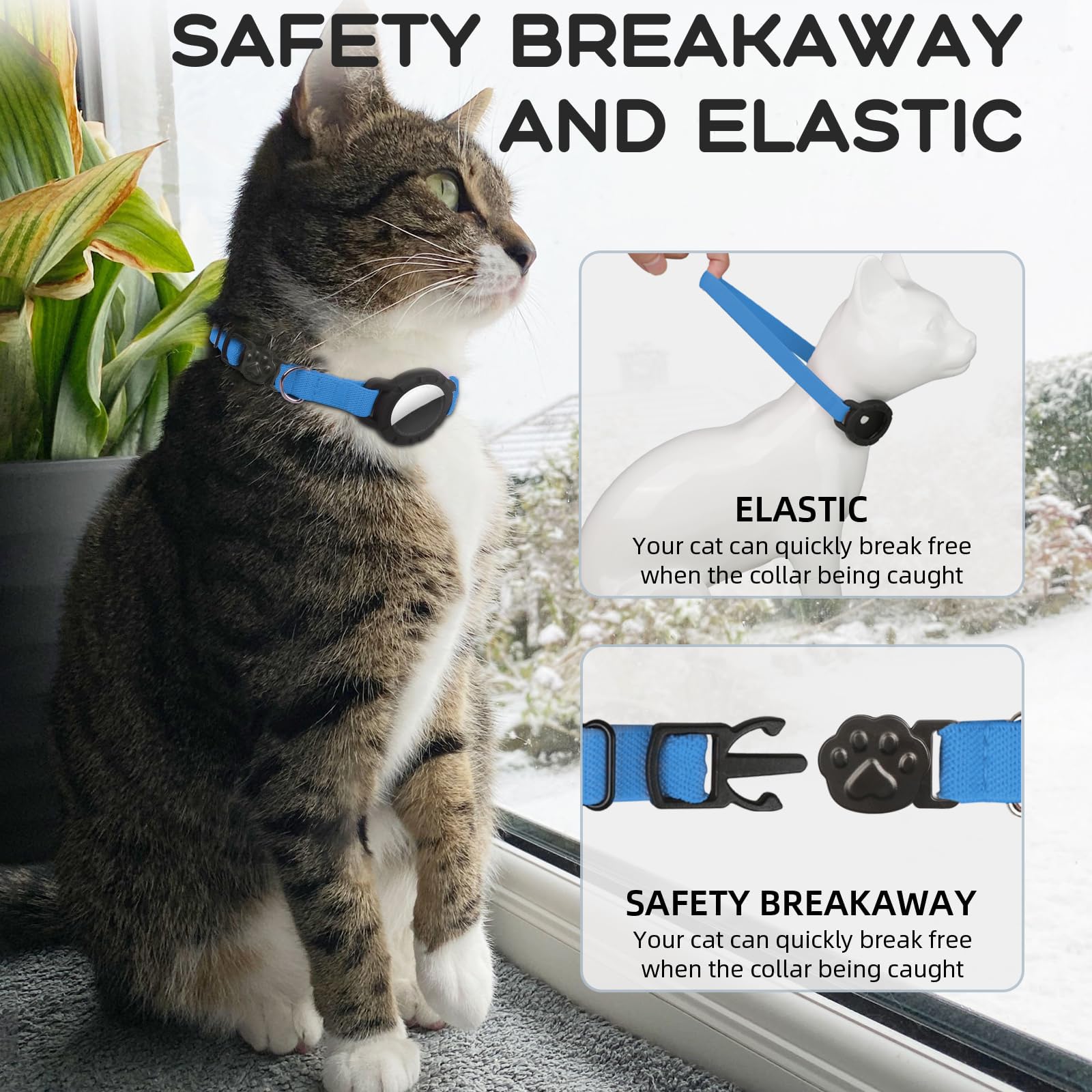 sucegi collier en usage chat extérieur visibilité et confort pendant déplacement