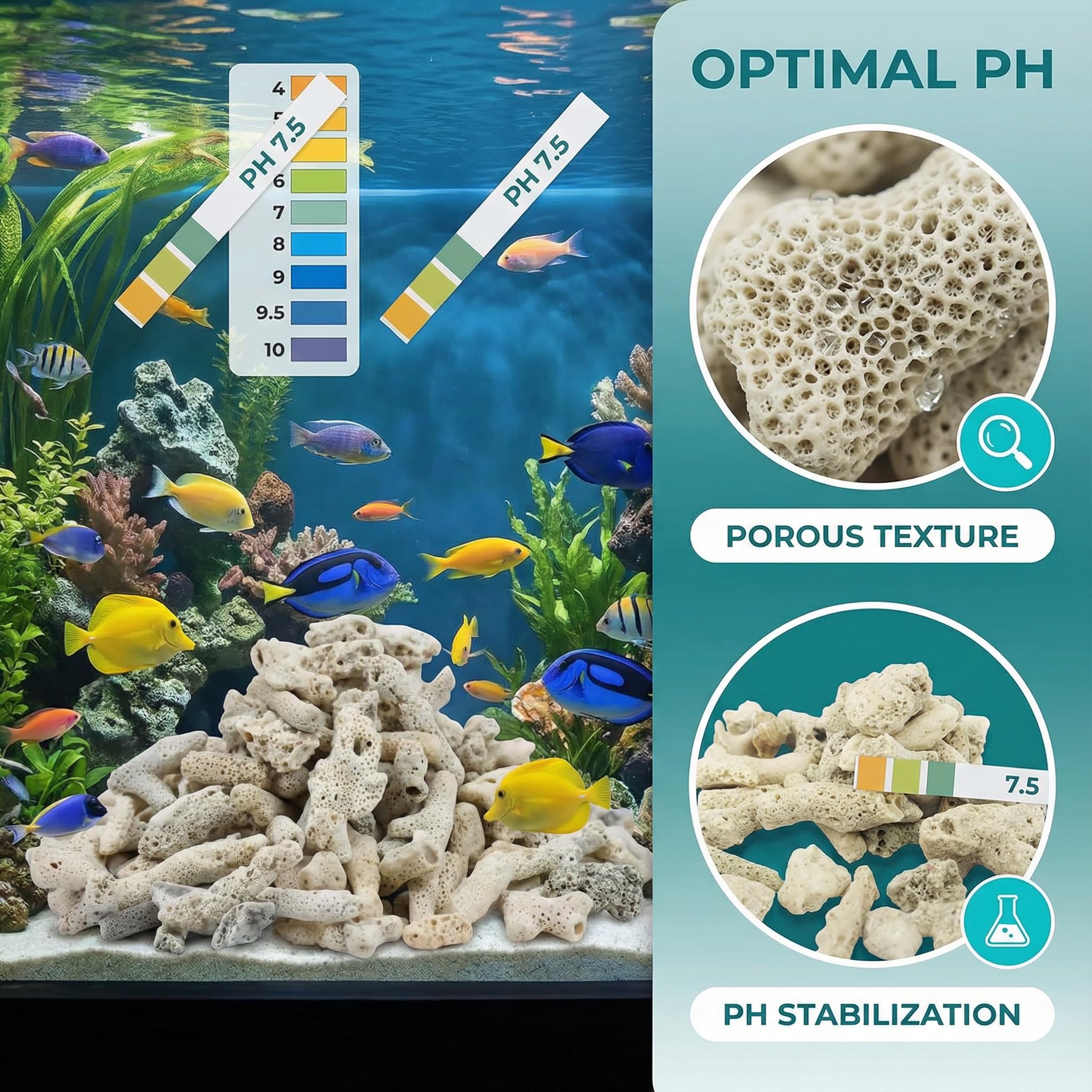 SUFUNNY gravier placé dans canister de filtre pour filtration biologique améliorée