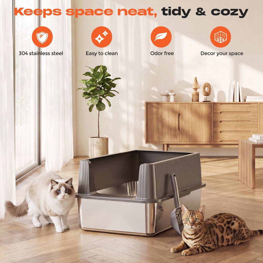 Suitfeel bac en situation dans salon moderne discret et propre pour maison multi-chats
