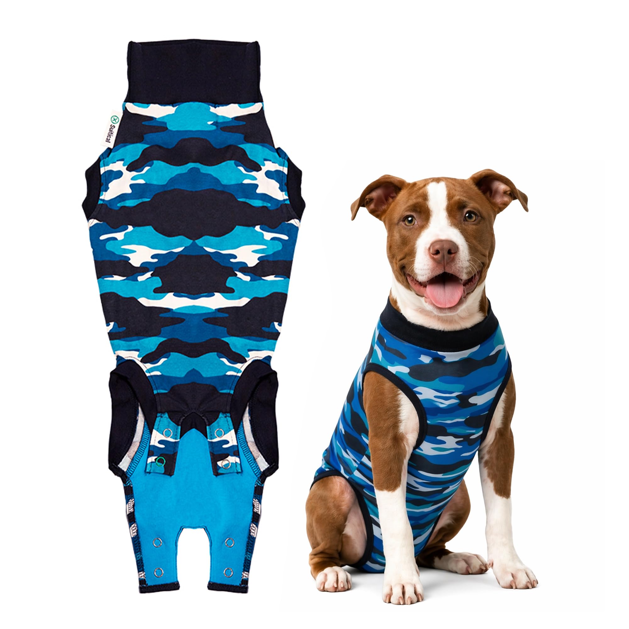 Suitical combinaison face bleu camouflage protège plaies confortablement
