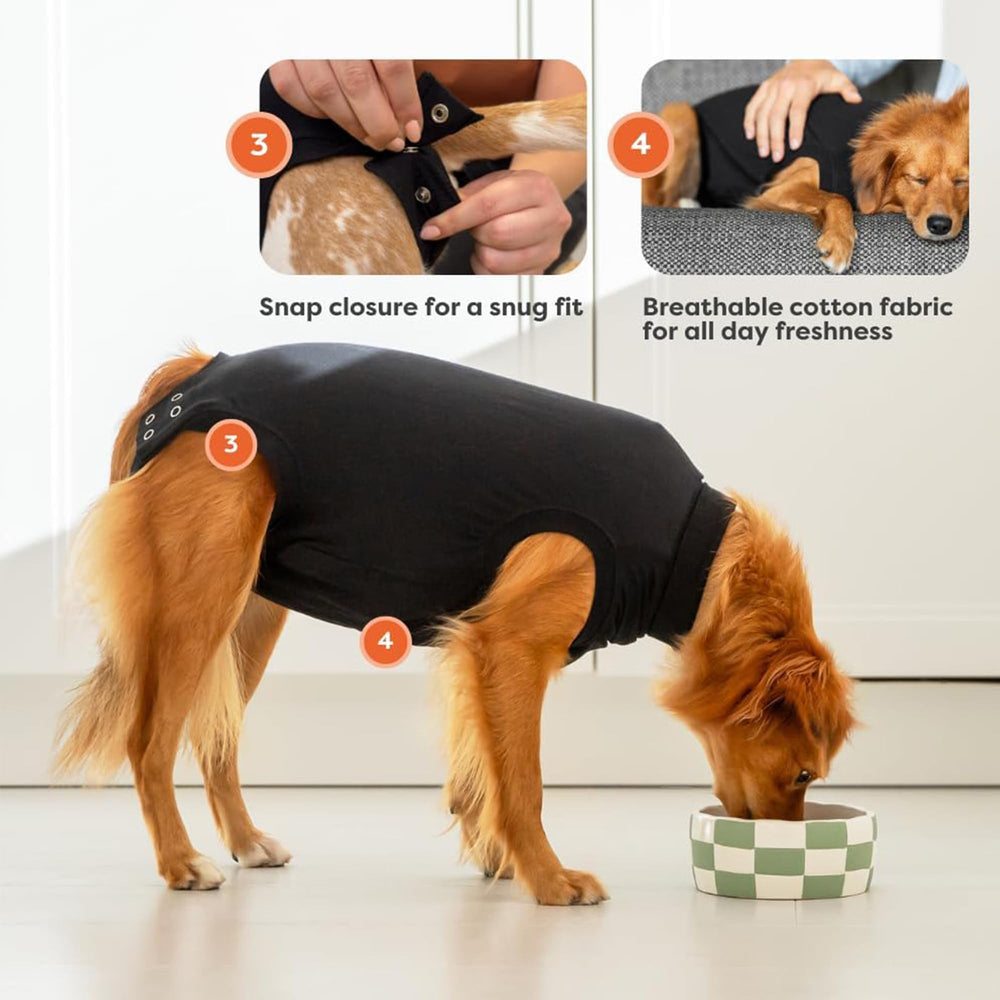 Suitical bords élastiques au cou et pattes pour maintien sûr