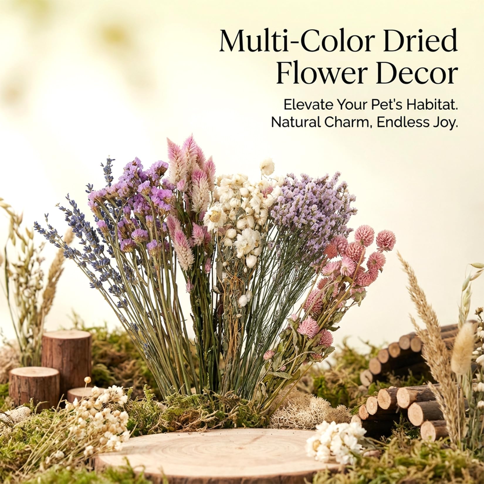 Sukh gros plan texture herbes et fleurs pour stimulation sensorielle