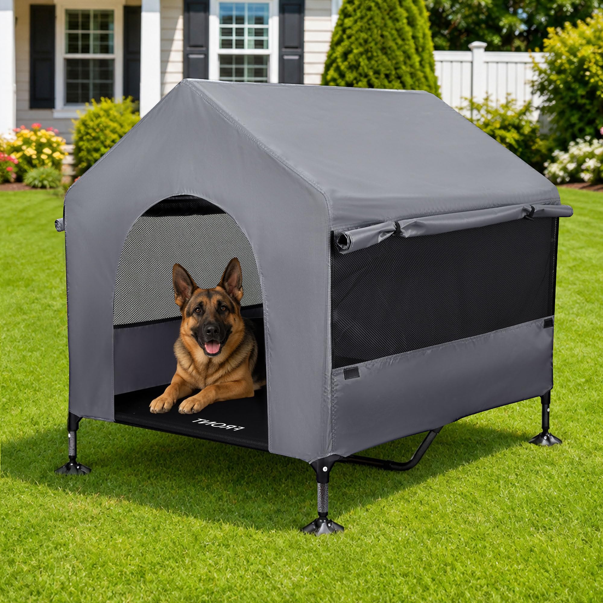 SUMMERTRAIL vue avant de la tente pour chien offrant protection et confort