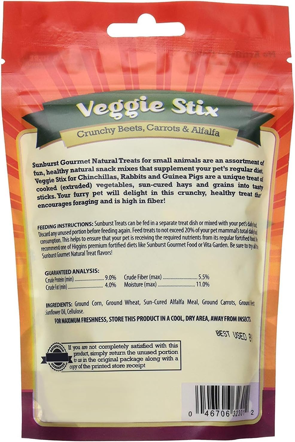Sunburst Veggie Stix en usage par un lapin offrant stimulation et exploration bénéfique