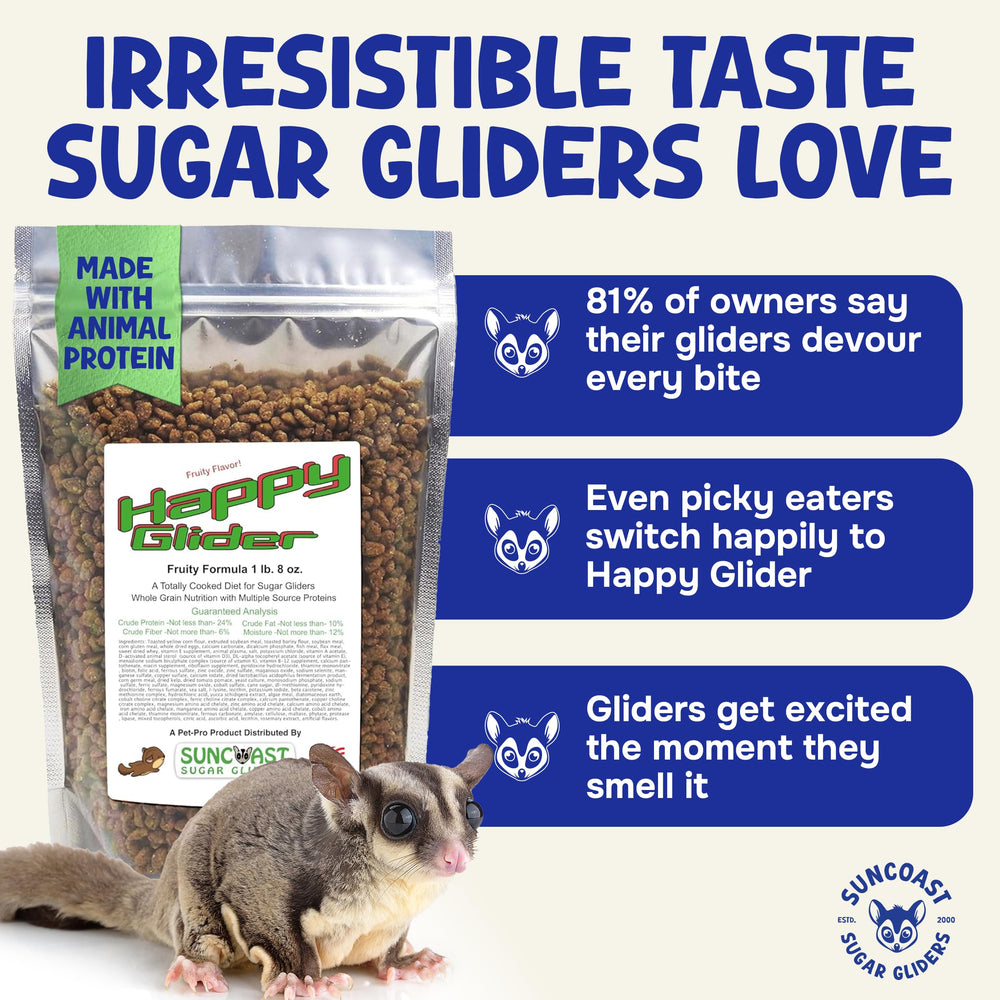 Suncoast Sugar Gliders coupe transversale d'un pellet indiquant densité et digestibilité