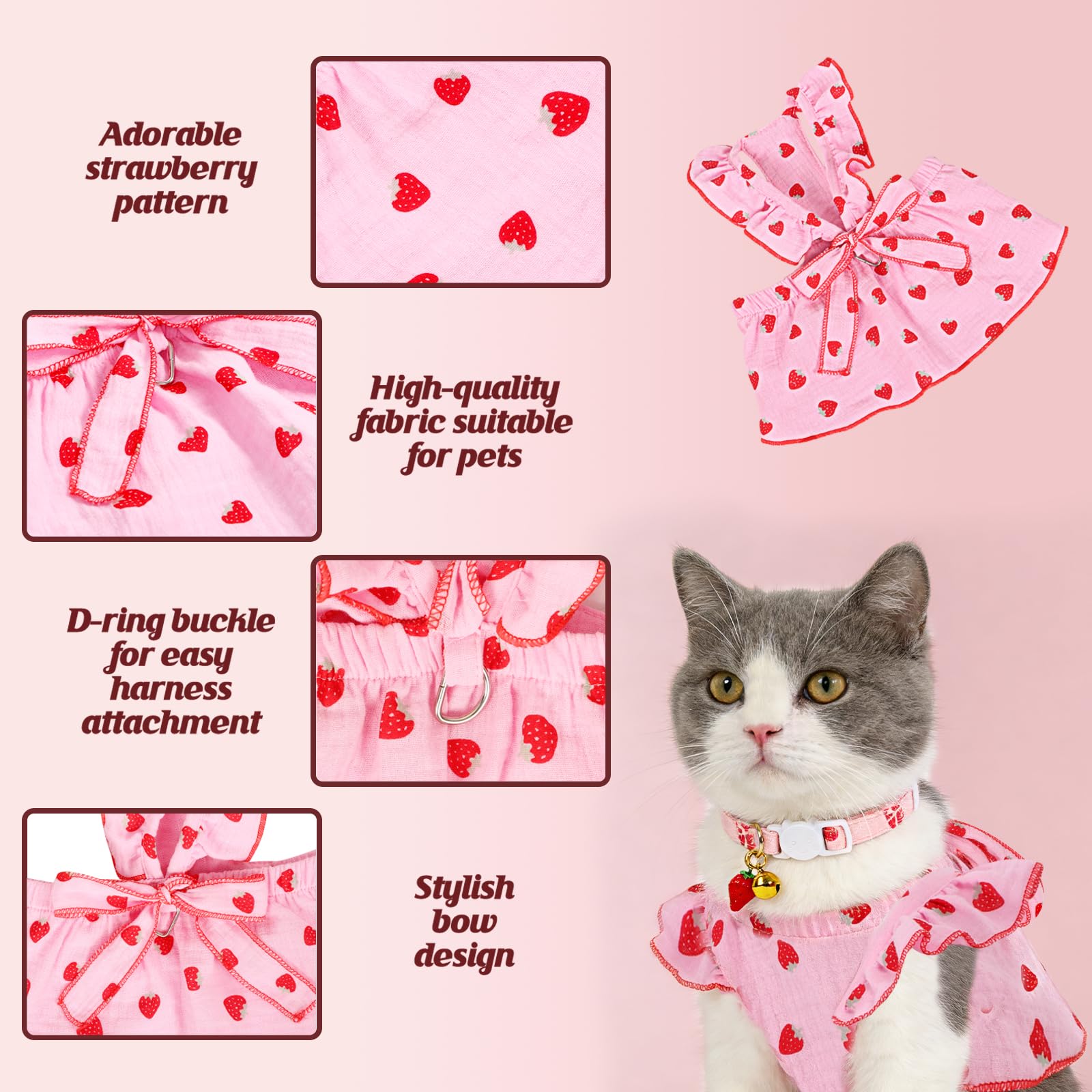 Sunexinlo robe portée par un chaton démontrant mobilité