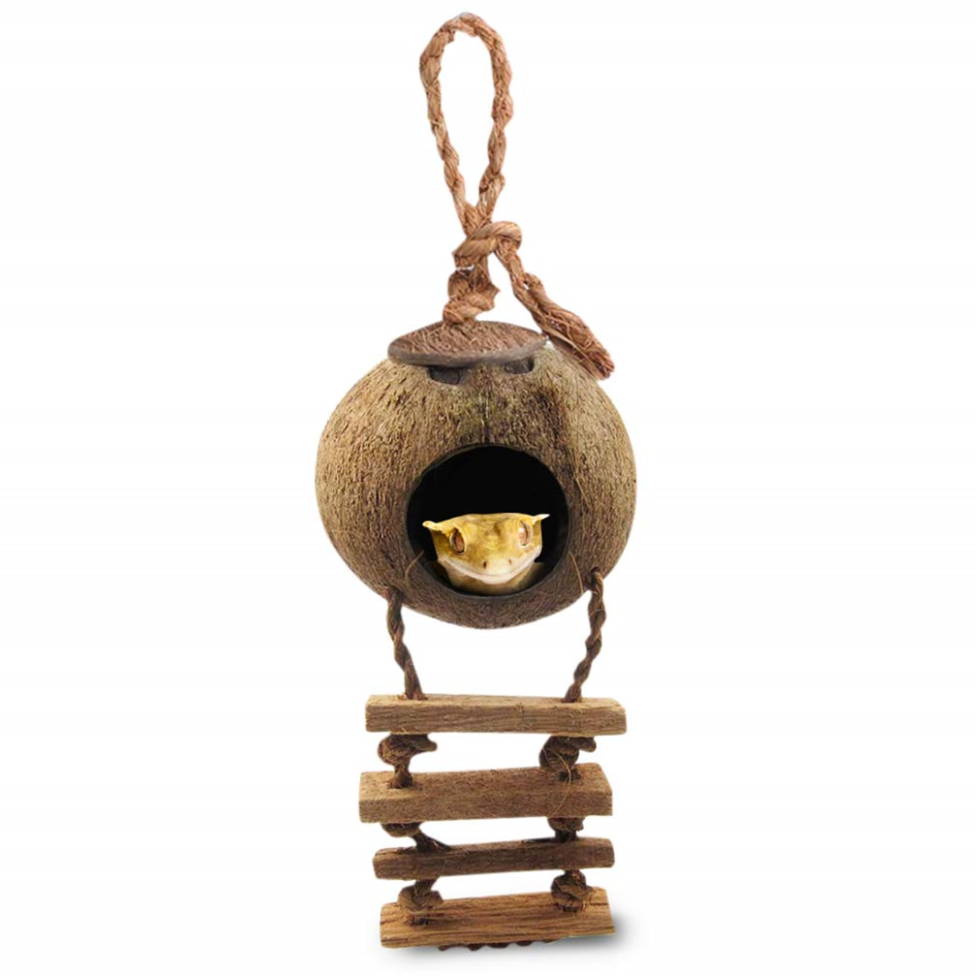 SunGrow vue avant de l'abri coco montrant l'ouverture utile pour refuge