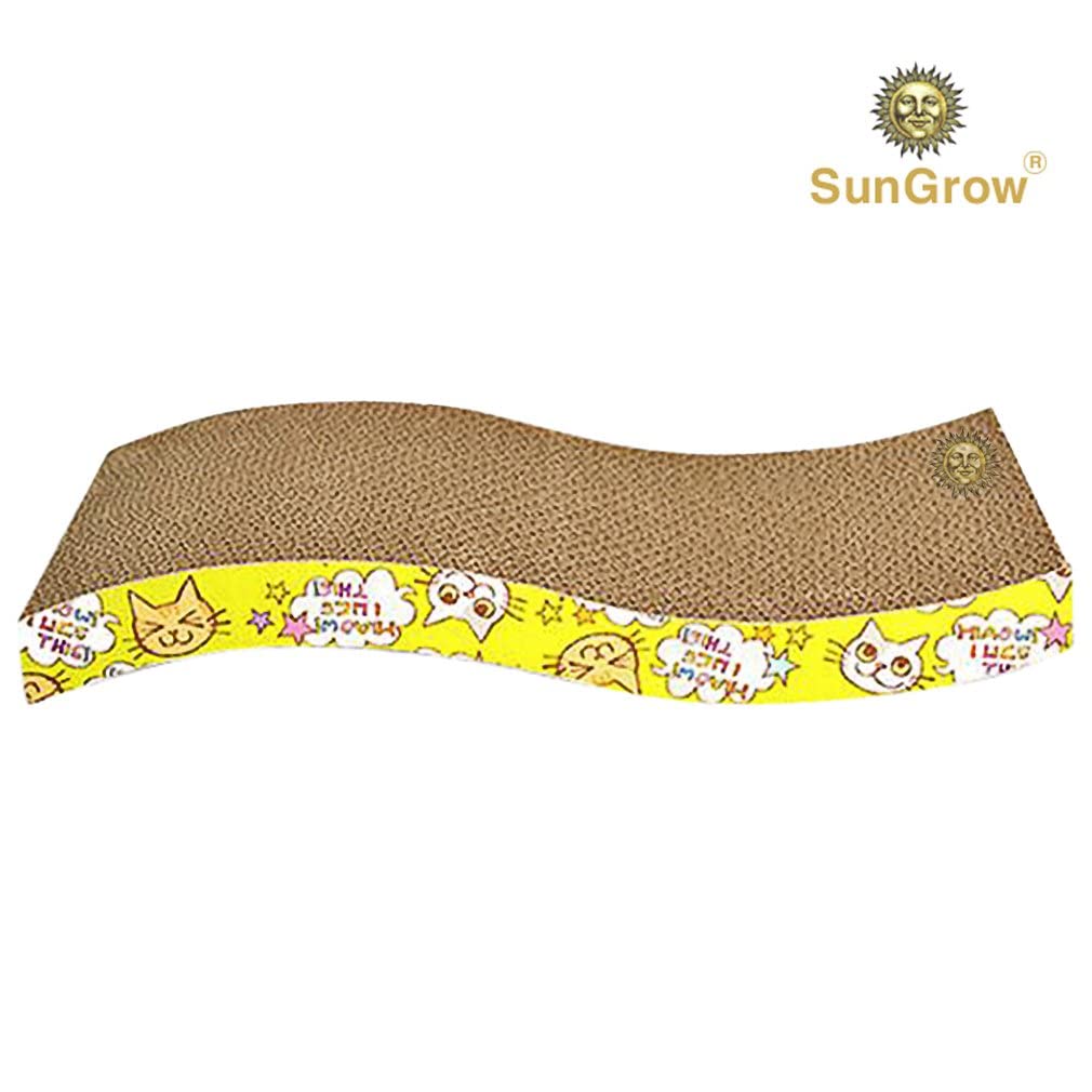SunGrow gros plan texture du carton ondulé pour durabilité et confort de griffade