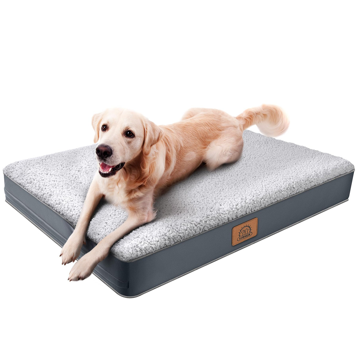Sunheir lit devant emballage montrant livraison et taille pratique