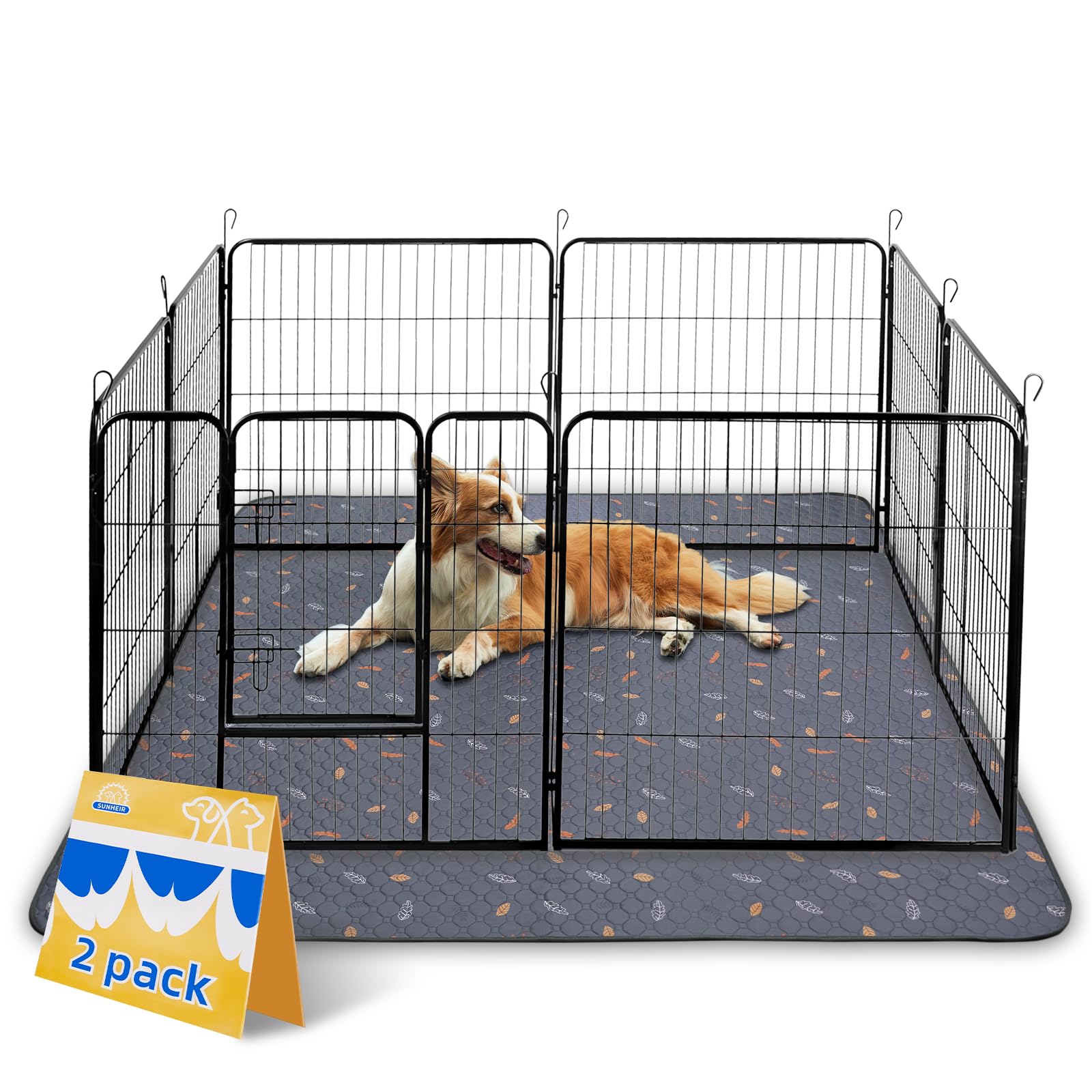 Sunheir tapis XL face avant montrant la couverture et le motif, protège efficacement