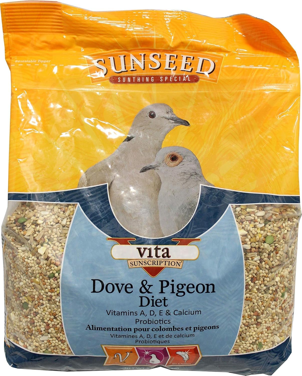 Sunseed packaging face avant montrant l’étiquette et avantages nutritifs