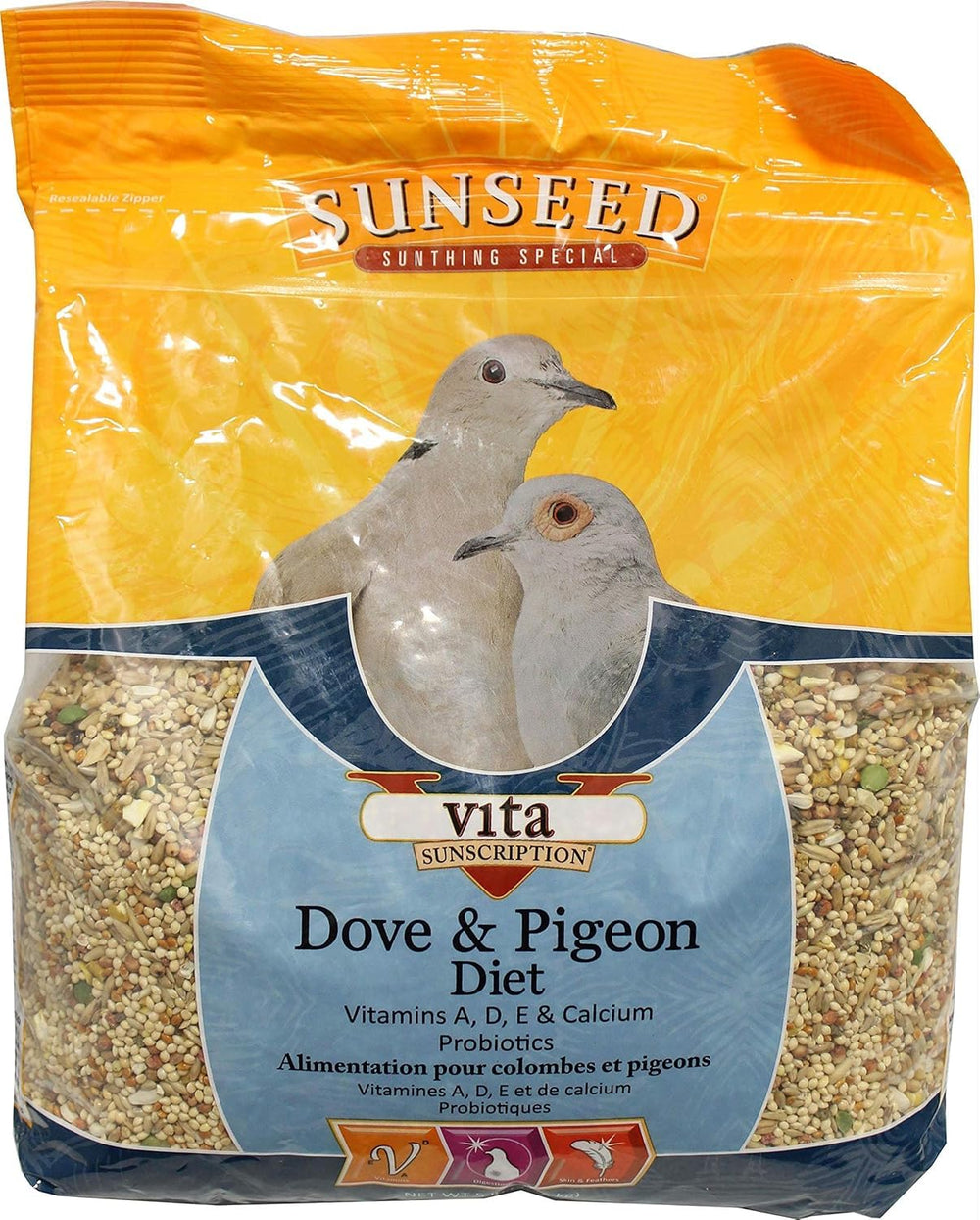 Sunseed packaging face avant montrant l’étiquette et avantages nutritifs