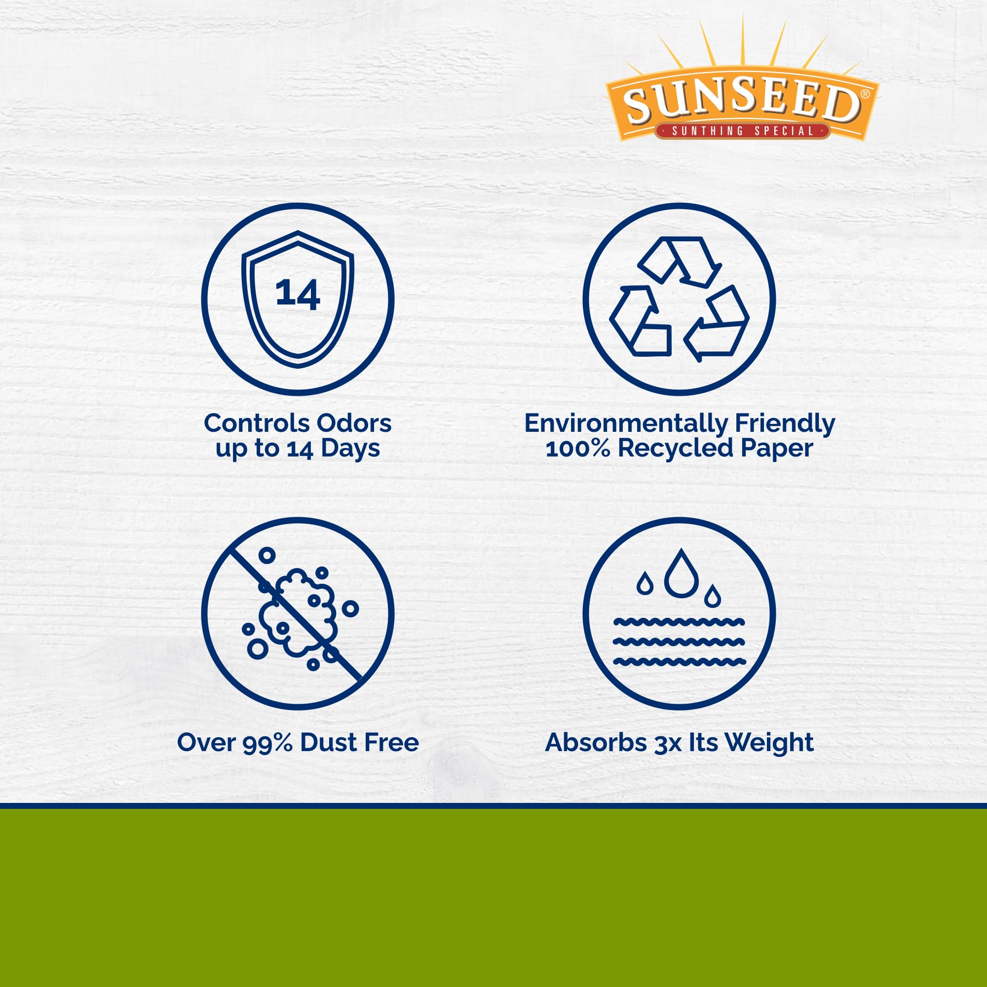 Sunseed détails de texture des fibres montrant absorption élevée