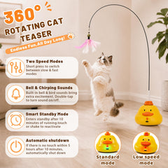 Suntomo en action avec un chat qui bondit et améliore l’exercice
