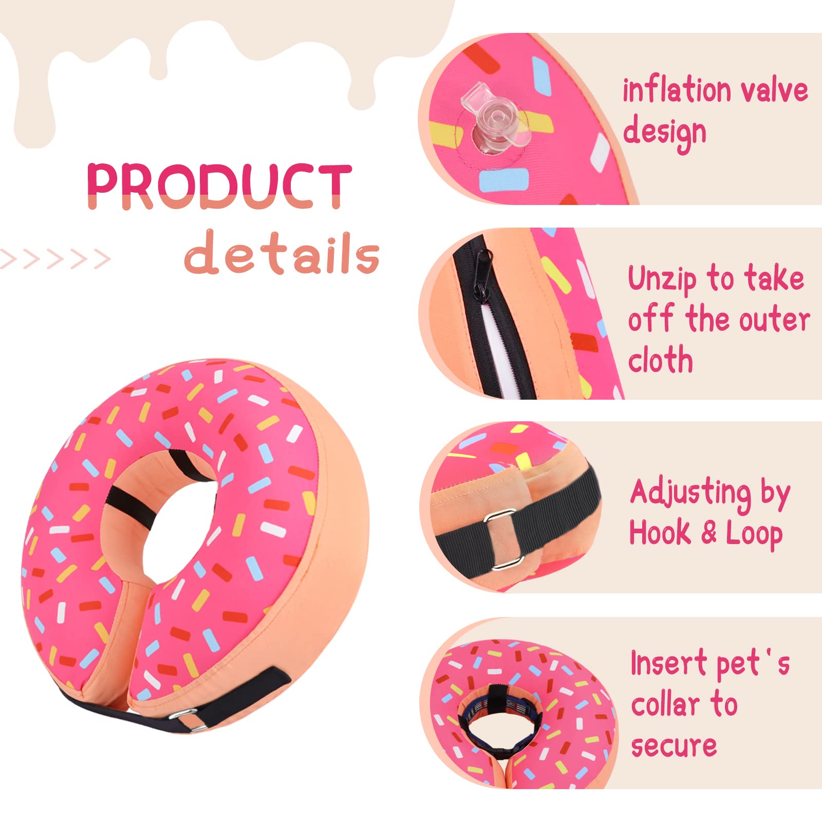 Supet coussin intérieur gonflable offrant soutien cervical rembourré et confort