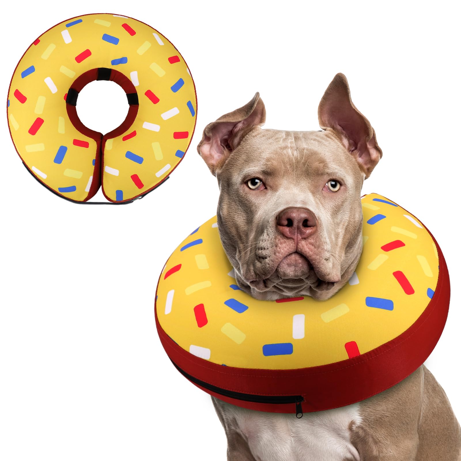 Supet collier donut face avant montrant la forme confortable et protectrice